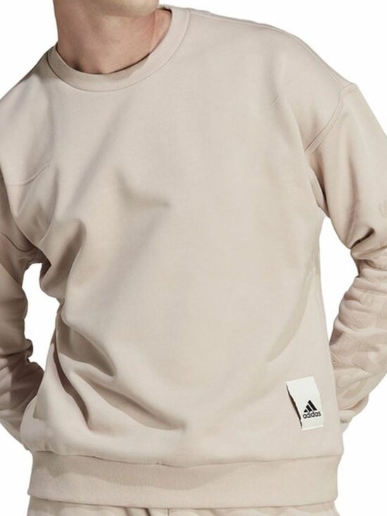adidas Men's Lounge X Street Crewneck - Wonder Taupe - Picture 1 of 1